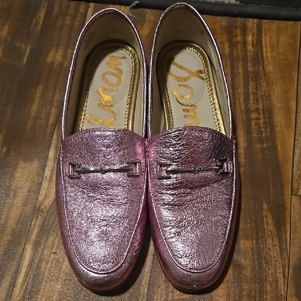 Sam Edelman Pink Flats with Metallic Sheen